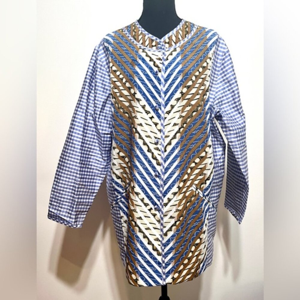 Vintage KOOS‎ of course Silk Blend Oversized Jacket Shirt Shacket Lagenlook Sz L